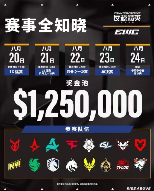 2025 EWC CS2 赛程全解析：时间表与赛事亮点-景澄手游网