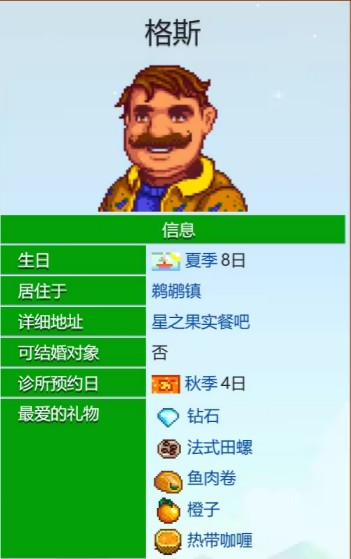 探索星露谷物语中格斯的爱心事件-景澄手游网