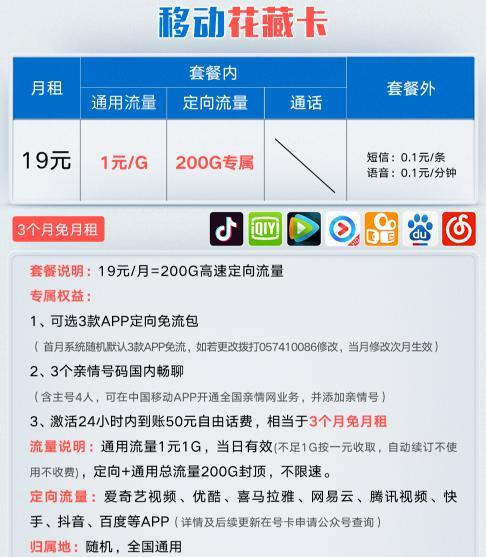 中国移动19元流量套餐详解及办理指南-赫兹号卡网-赫兹通讯