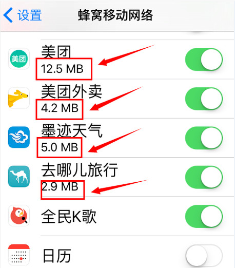 苹果手机查流量及通知栏显示流量方法-赫兹号卡网-赫兹通讯