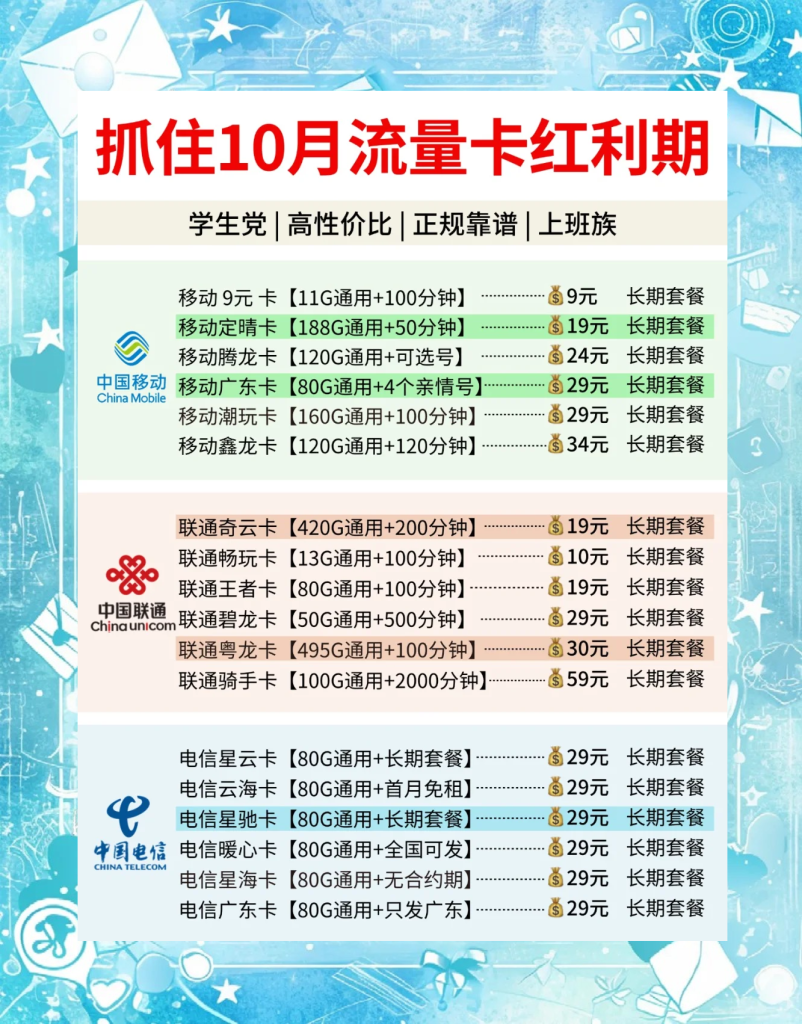 目前比较好的流量卡,纯流量卡Top10榜单-赫兹号卡网-赫兹通讯