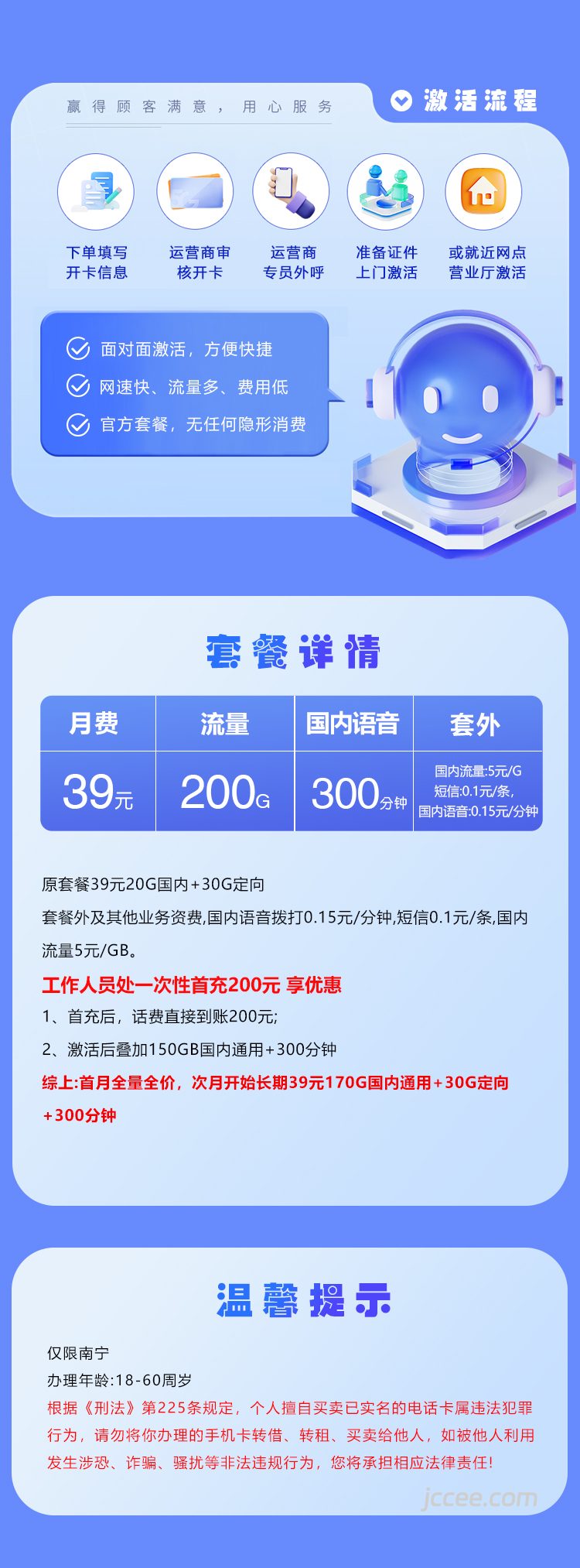 图片[1]-广西联通专享卡怎么样？39元200G流量+300分钟通话-赫兹号卡网