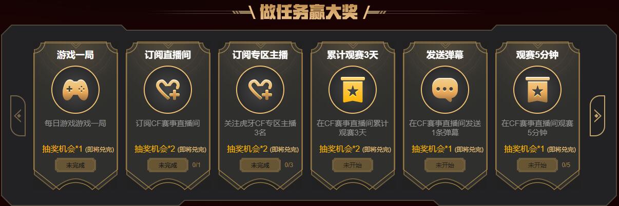 观赛任务界面示意图