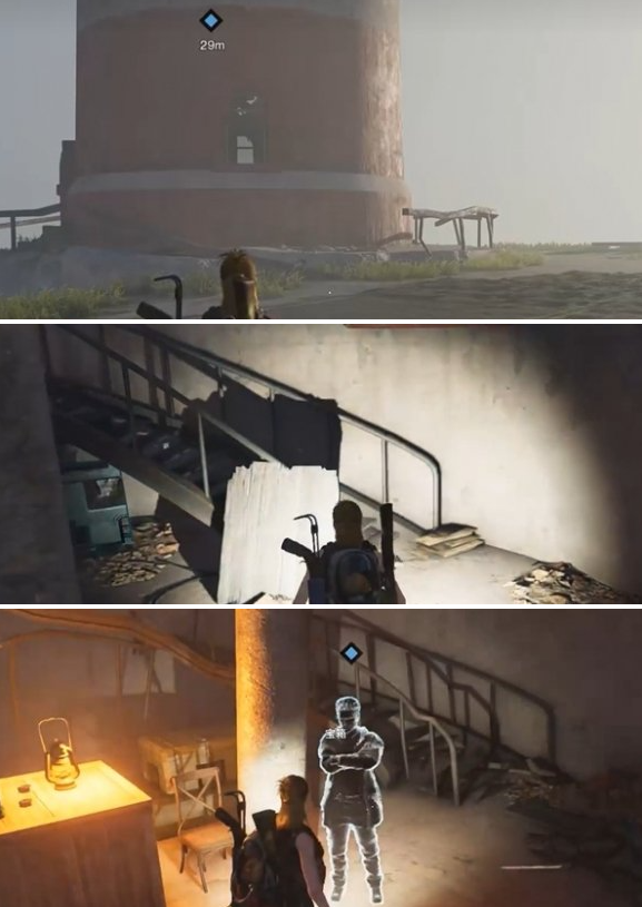 灯塔二楼对话场景