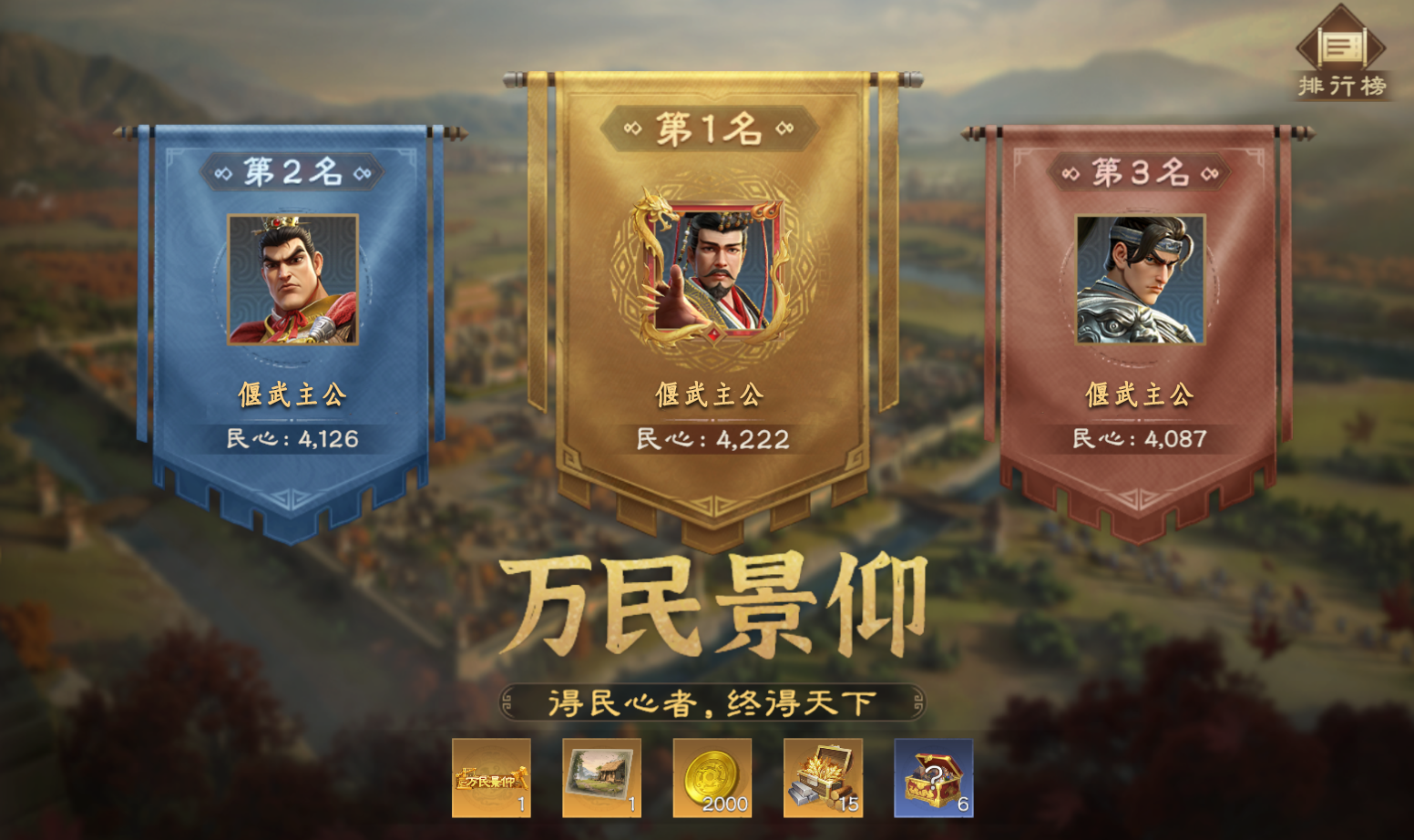 全服排名界面