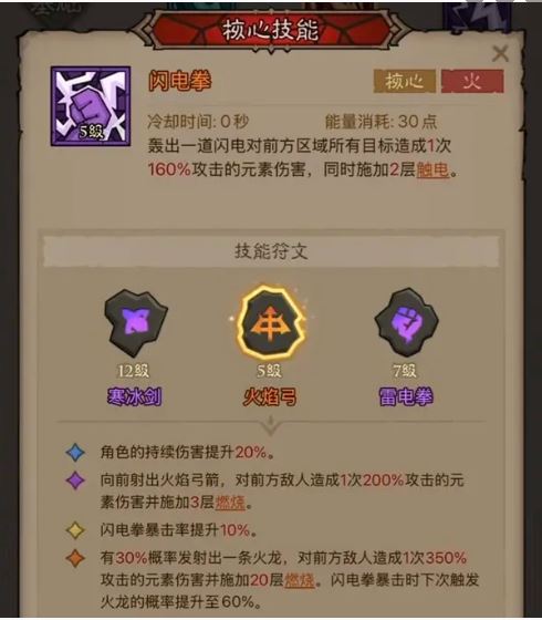 闪电拳技能示意图