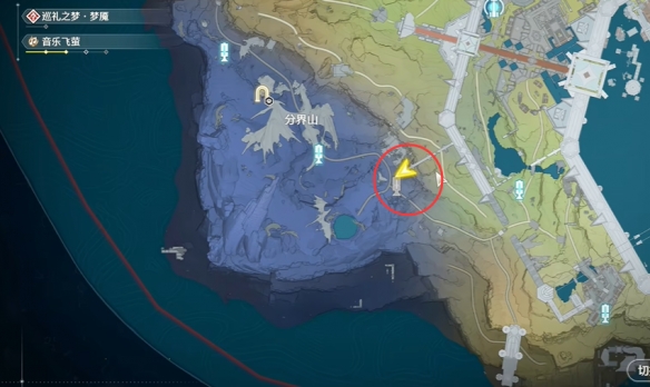 分界山高点位置示意图