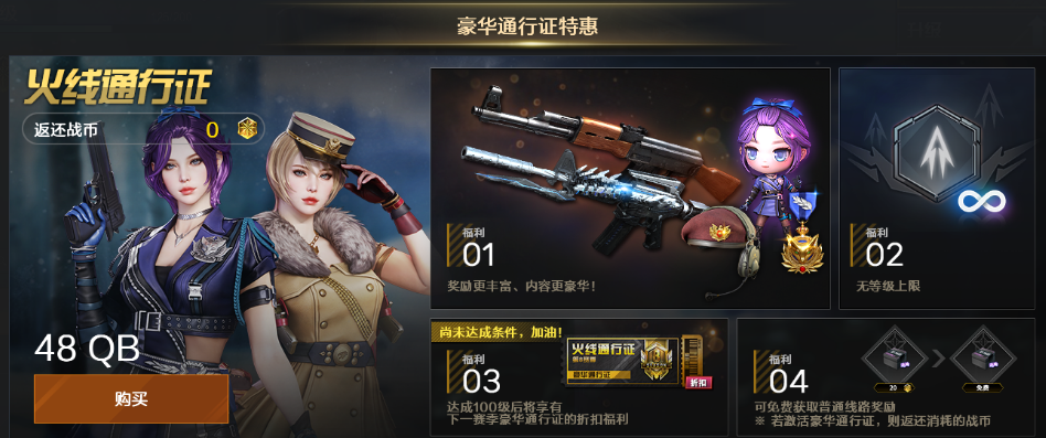 通行证等级与奖励示意图
