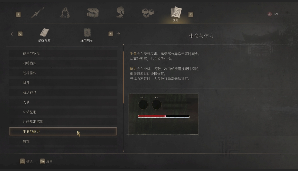 生命体力示意图