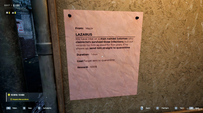 拉撒路任务公告