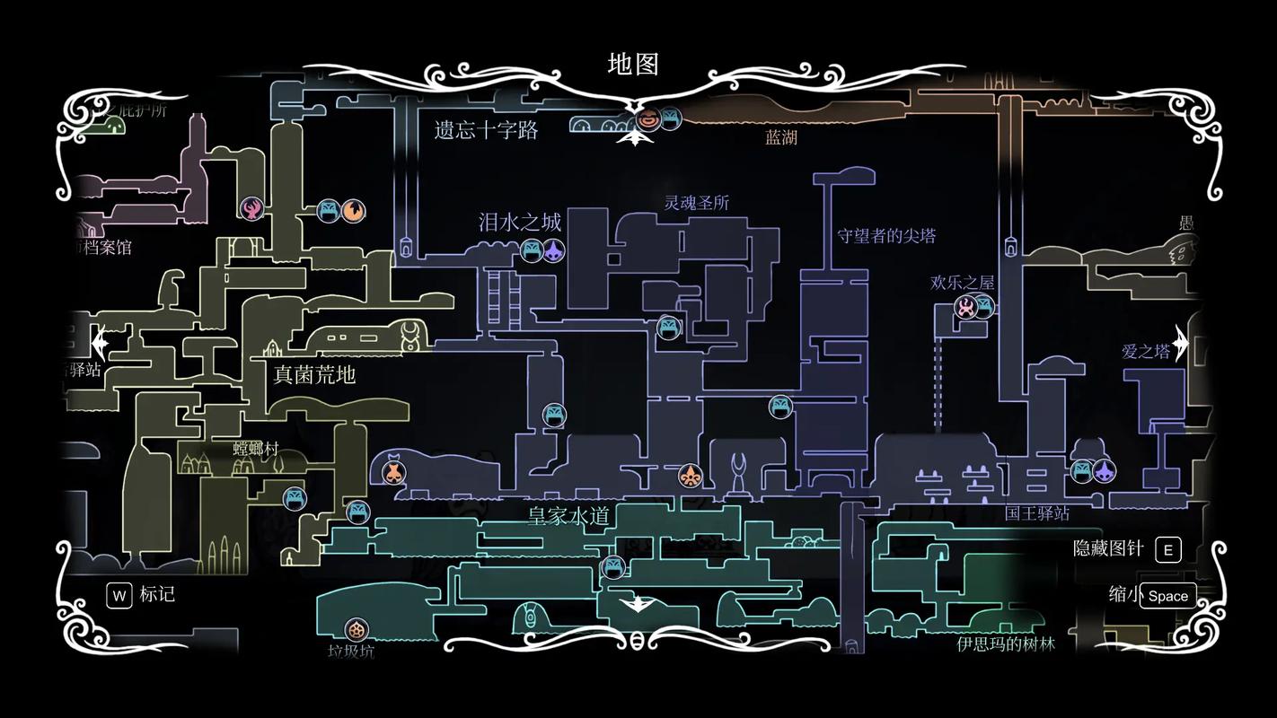空洞骑士丝之歌 地图概念图