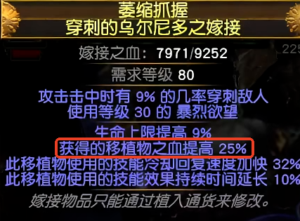 流放之路S28前期嫁接物：25%血量+15%几率，刷图效率翻倍-景澄手游网