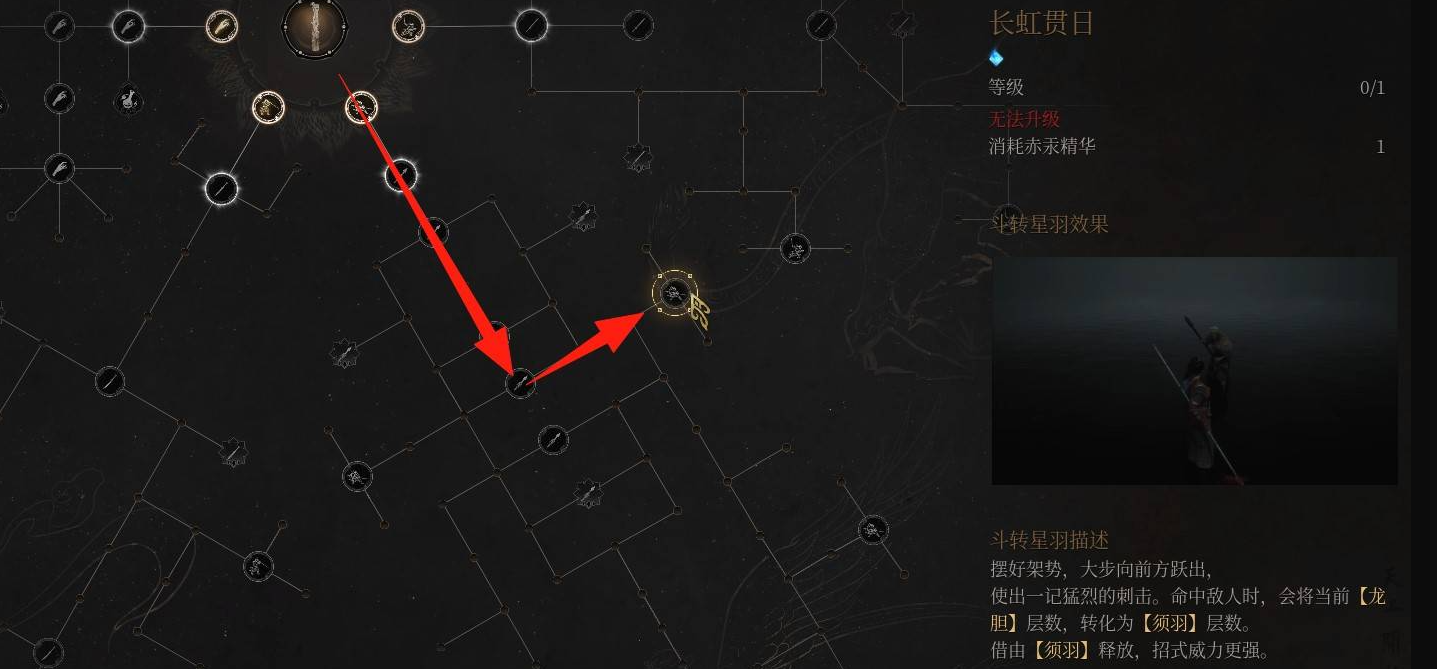 技能树路径示意图