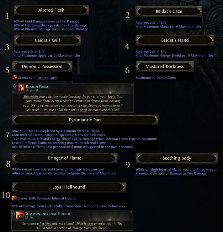 狱术师技能树加点示意图