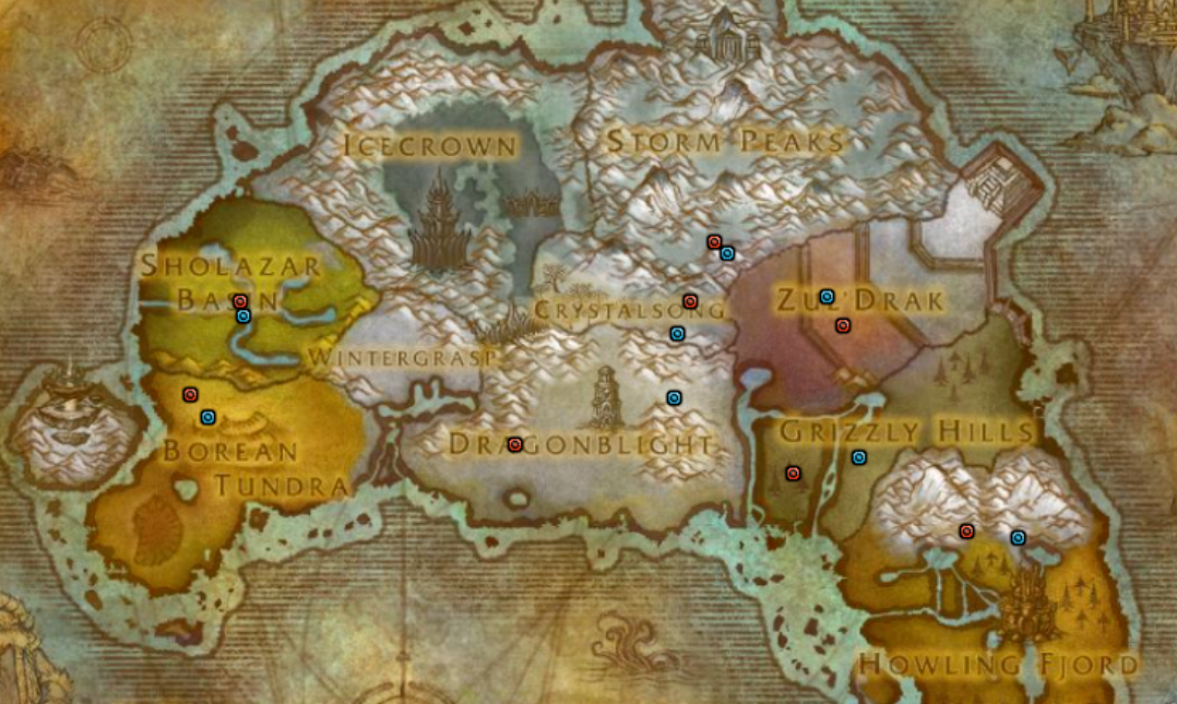 诺森德篝火分布