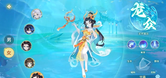 龙众职业五维图示意图