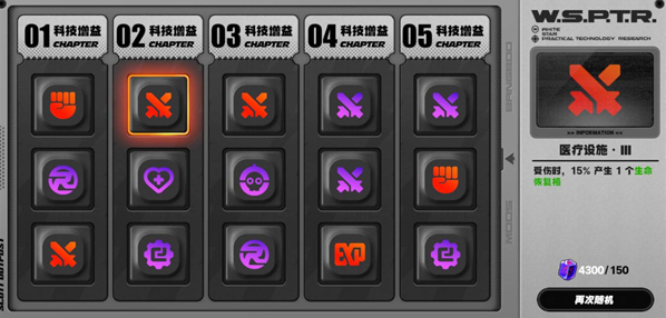 科技树增益界面