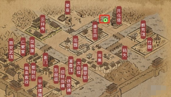 霖安城钓鱼点示意图
