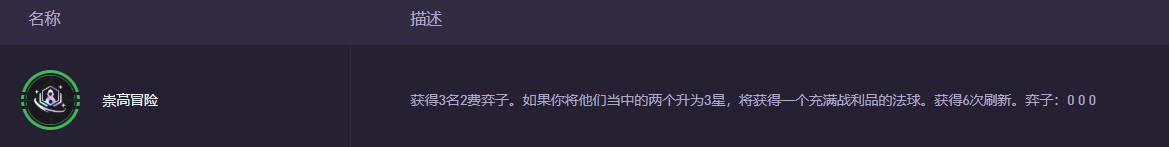 崇高冒险触发条件