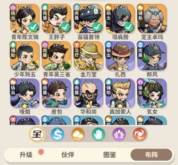 基础阵容示意图