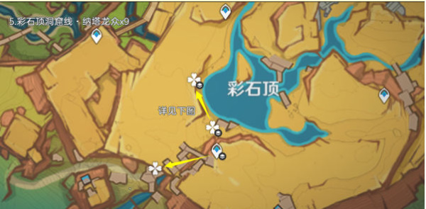 彩石顶洞窟路线图