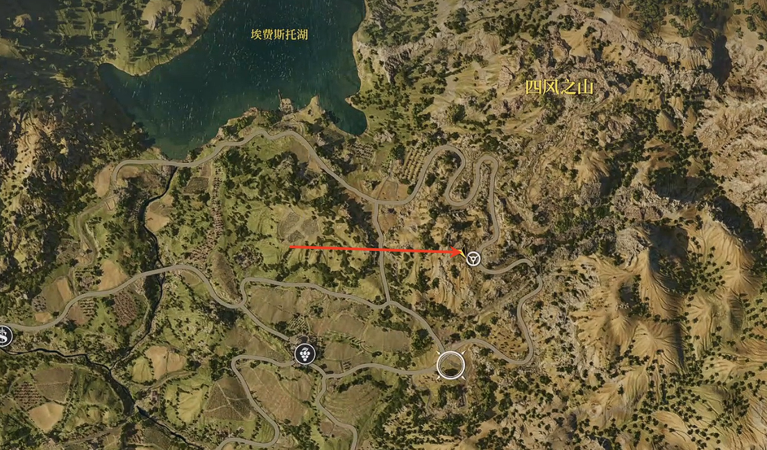 四风之山左下方地图指引
