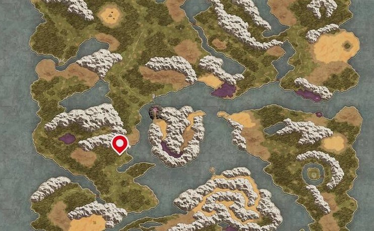 岩山洞窟南边森林位置