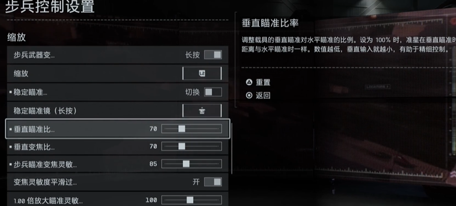 变焦灵敏度调整