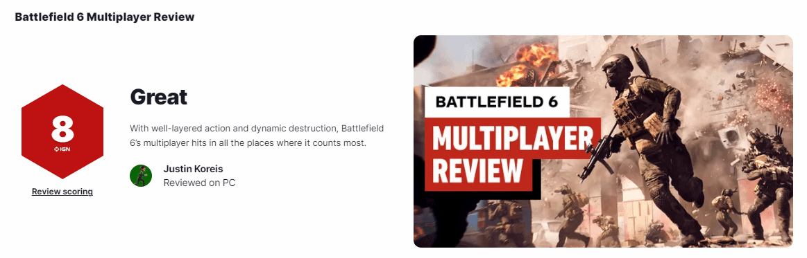 IGN给《战地6》打5分？战役模式平平无奇，但大逃杀8分真香-景澄手游网