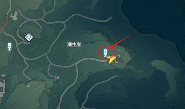 潮生涯灯塔位置示意图