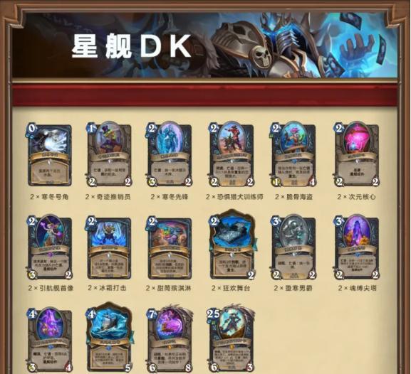 星舰DK卡组示意图