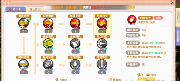 技能关联示意图