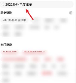 年度账单搜索入口