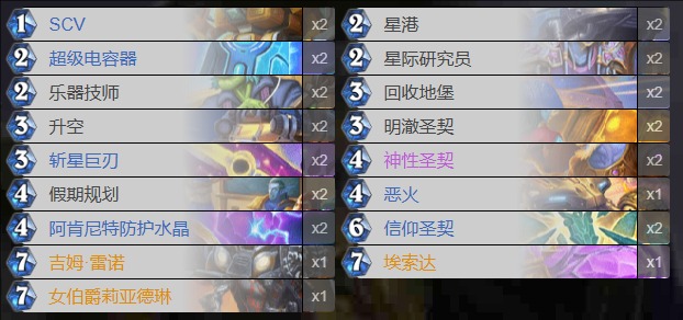 圣契星舰骑卡组