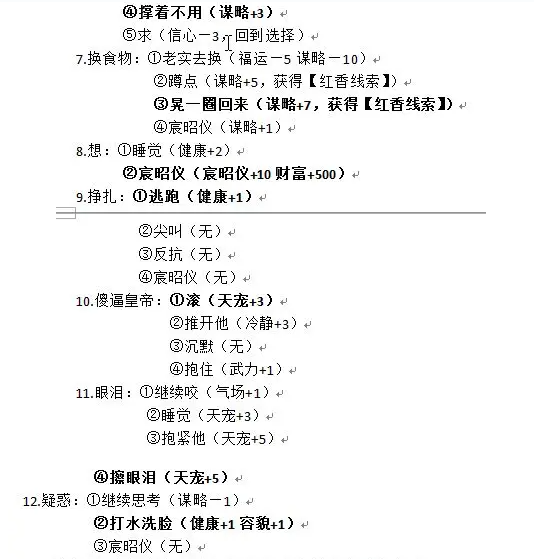 隐藏剧情触发示意图