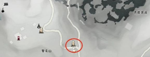 碧泉山石碑位置示意图