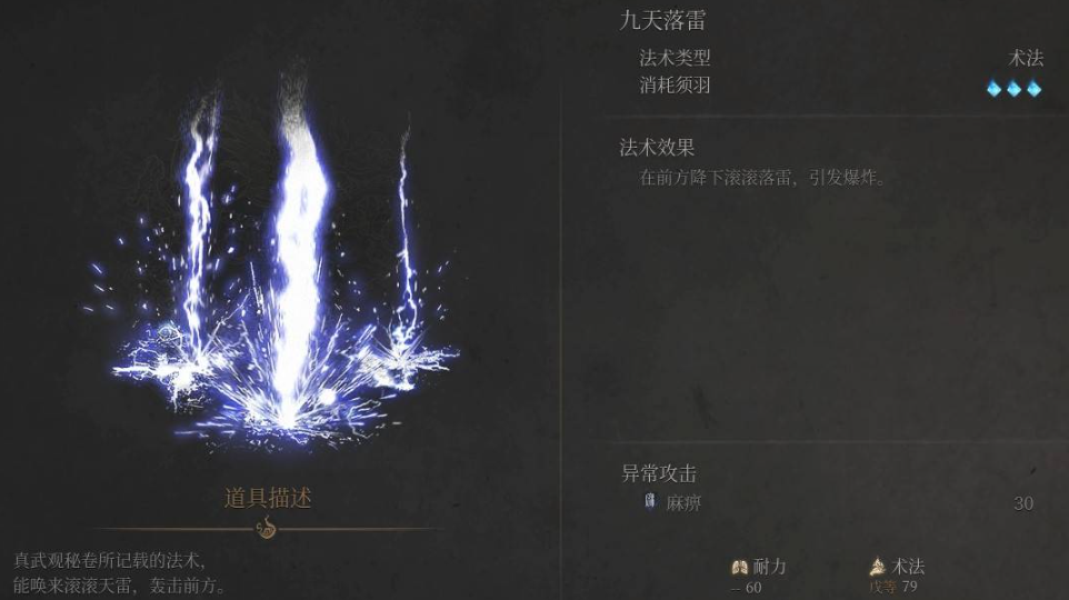 九天落雷效果示意图