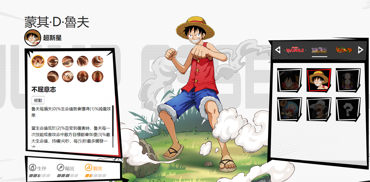 漫画群星：大集结 路飞实战指南-景澄手游网