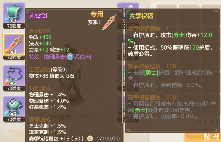 装备属性示意图