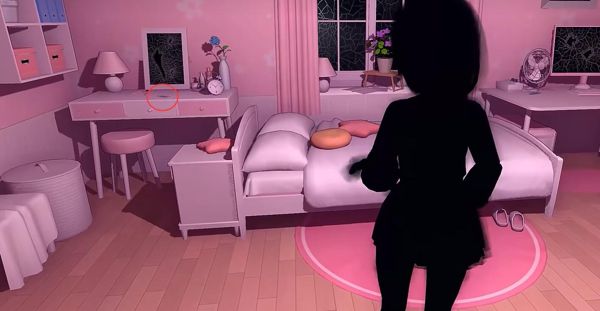 梳妆台位置示意图