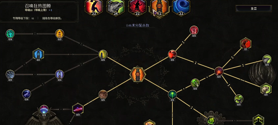 技能栏界面示意图