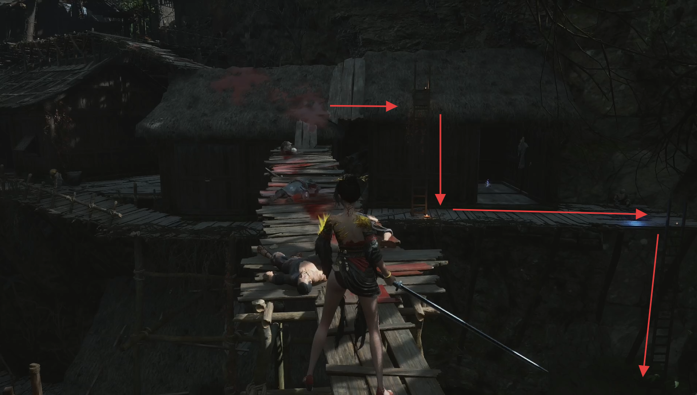 石梯路径示意图