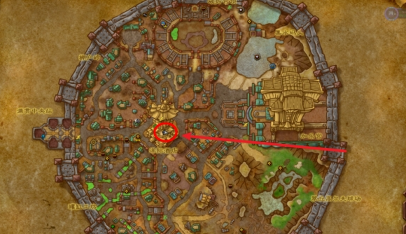 安德麦洋际酒店坐标示意图