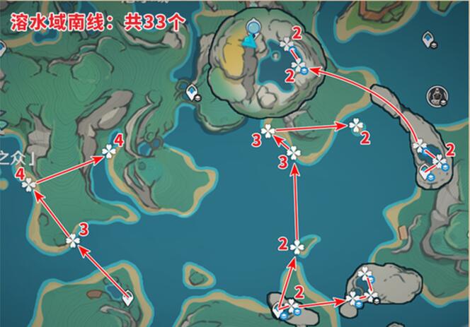 溶水域南边分布
