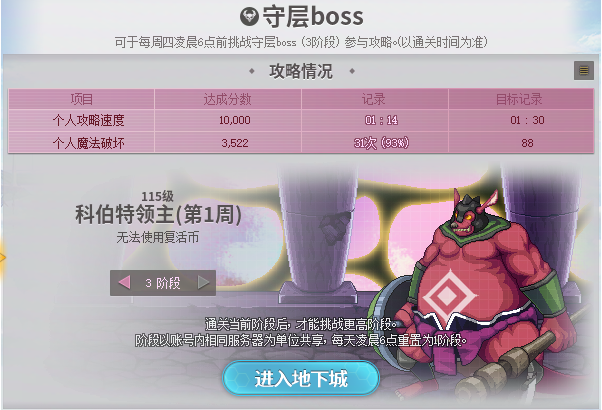 守层Boss界面