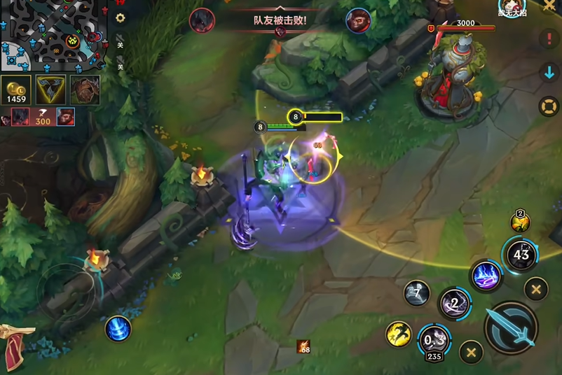 内瑟斯对线技巧示意图