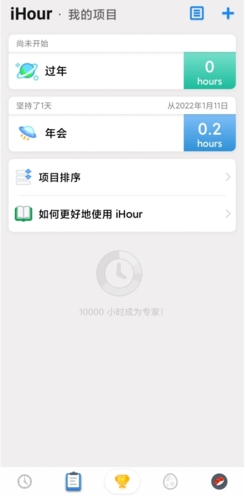 项目列表界面