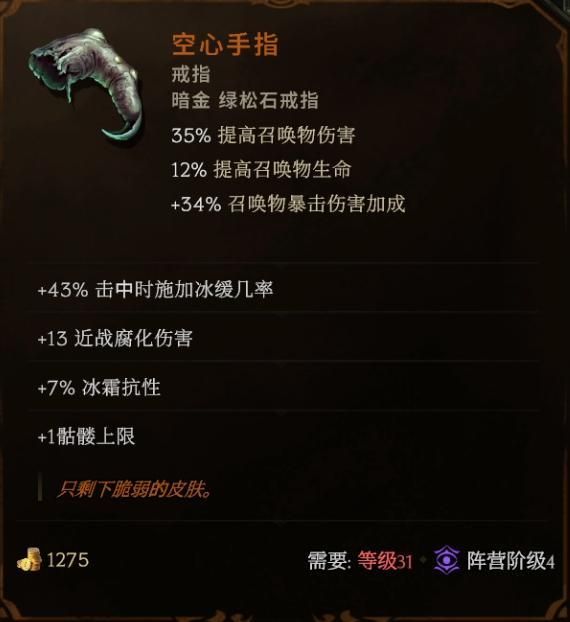 空心手指