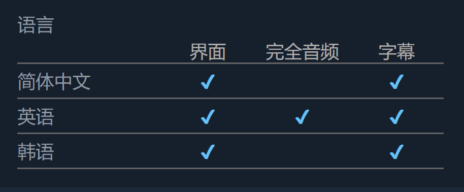 语言支持界面