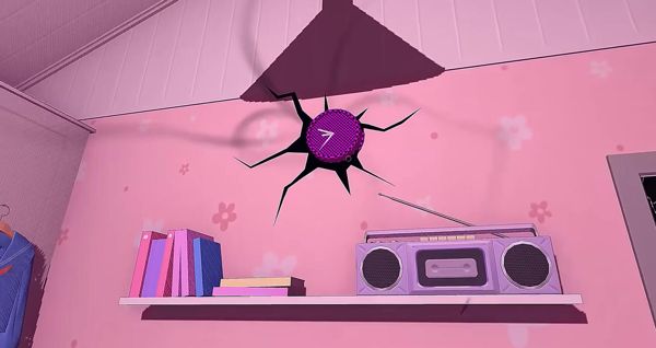 时钟与墙壁互动示意图